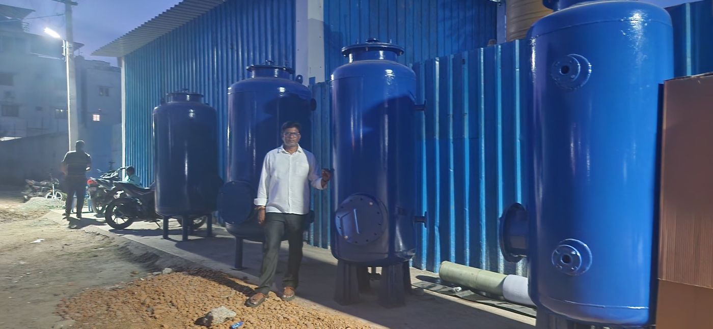 MS filter vessels ready for dispatch – PureFlux Engineering, Chennai